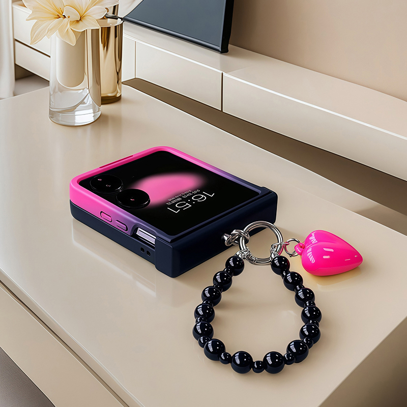 Motorola Tablet Accessories - Etui z gradientem czarnej róży, łańcuszkiem