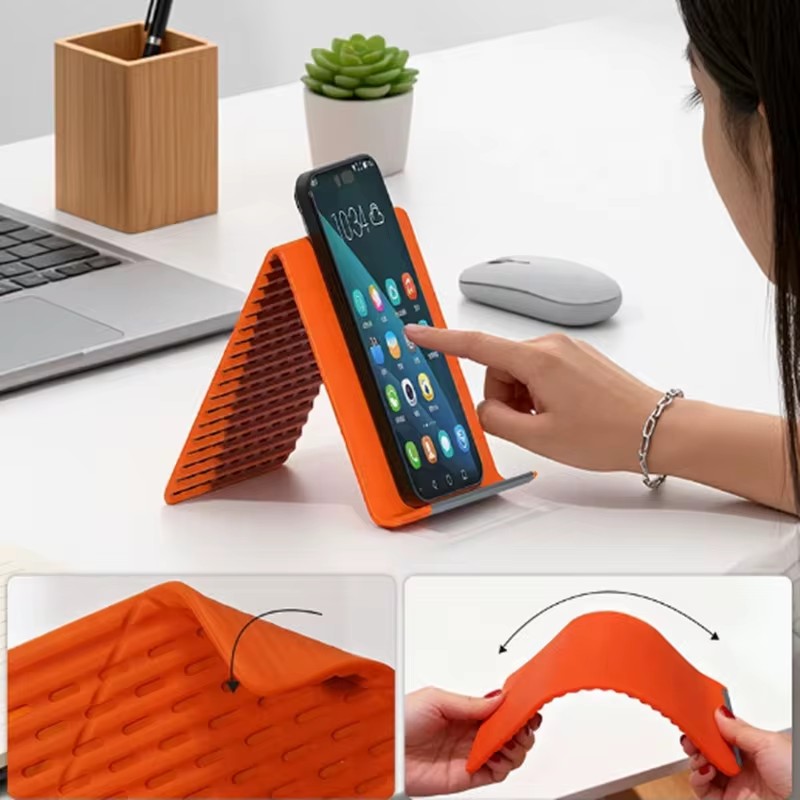 Tablet Phone Accessories - Elastyczny, składany silikonowy uchwyt na telefon,