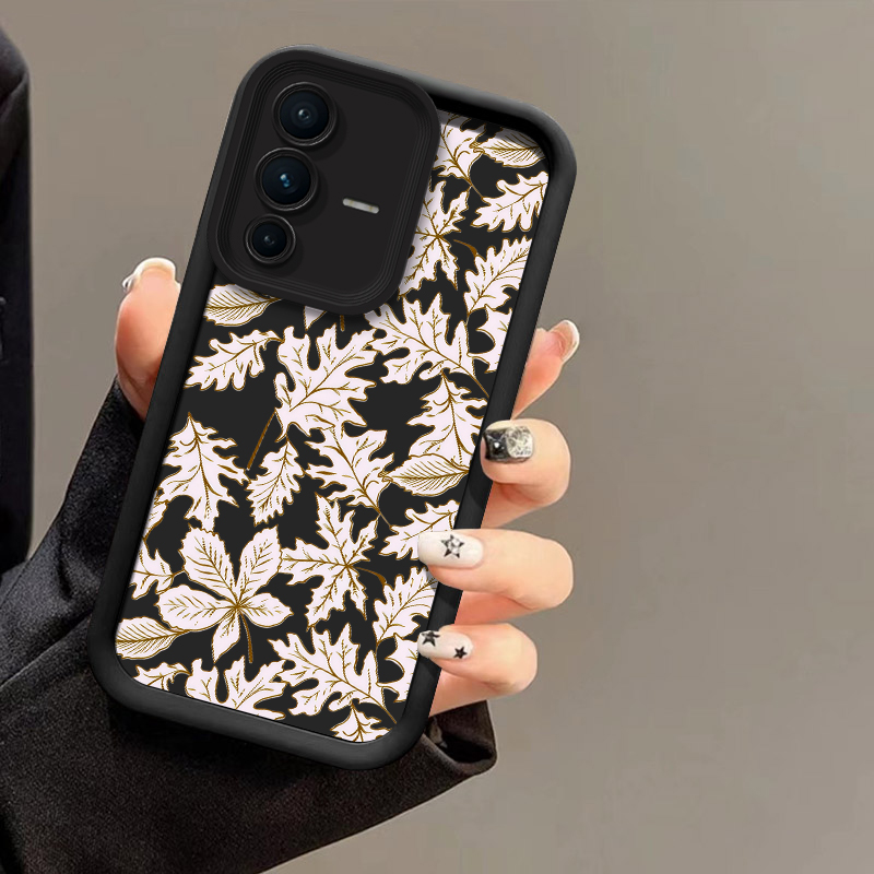 Vivo V40 - Etui na telefon z wzorem liści