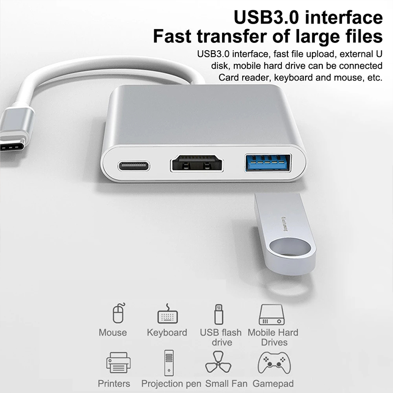 Hub USB Typu C 3 w 1 z 4K HDMI – Tablet Pc Accessories recenzja i cena