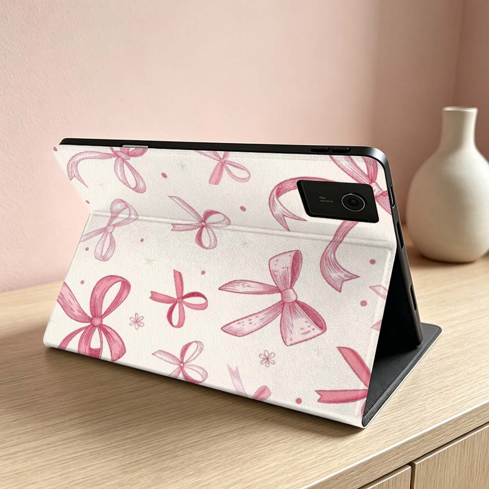 Różowy wzór z kokardką, miękki – Lenovo Tablet P12 Accessories recenzja i cena